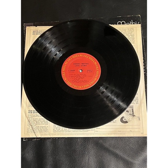 Johnny Mathis Love Story vinyl record C 30499 LP Columbia Records - Picture 5 of 8